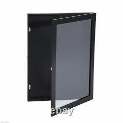 31.5 Hockey Jersey Display Case Frame Shadow Box Football Baseball Black Wood
