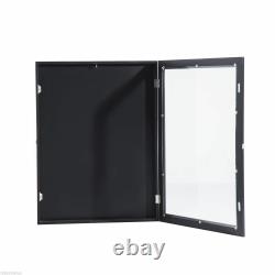 31.5 Hockey Jersey Display Case Frame Shadow Box Football Baseball Black Wood