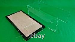 32L x 16W x 12H display case with 3/16 thick acrylic black wood frame base