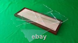 34x14x30 Acrylic Plexiglas Display Case Box Tall Model Ships Walnut Wooden Base