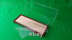 34x14x30 Acrylic Plexiglas Display Case Box Tall Model Ships Walnut Wooden Base