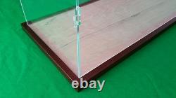 34x14x30 Acrylic Plexiglas Display Case Box Tall Model Ships Walnut Wooden Base