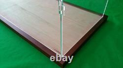 34x14x30 Acrylic Plexiglas Display Case Box Tall Model Ships Walnut Wooden Base