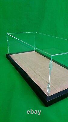 36L x 10W x 12H Display case with 3/16 thick acrylic black wood frame base