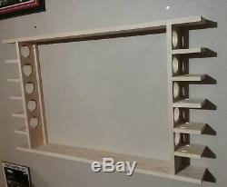 3 Bat Wood Baseball Bat Display Rack with Multi Shelves (SEE DESCRIPTION)