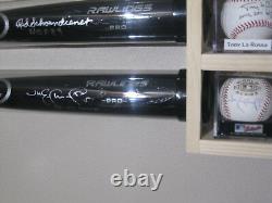 3 Bat Wood Baseball Bat Display Wall Rack withShelves (SEE DESCRIPTION)