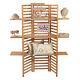 3-panel Wood Display With 3 Shelves Unit Can Be Stained Or Painted