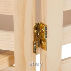 3-Panel Wood Display With 3 Shelves Unit Can Be Stained Or Painted