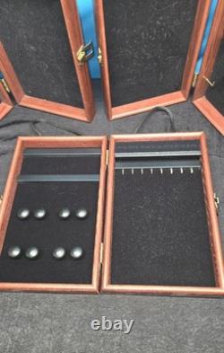 (3) ShowCases To Go Jewelry Display Traveling Trade Show Case Wood Black Box 14