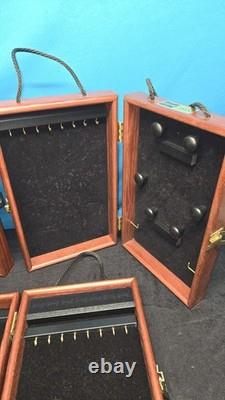 (3) ShowCases To Go Jewelry Display Traveling Trade Show Case Wood Black Box 14