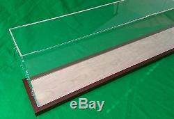 42 Clear Acrylic Table top Display case box for Fireplace Mantel wooden base