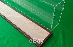 42 Clear Acrylic Table top Display case box for Fireplace Mantel wooden base