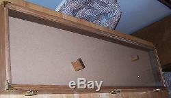 44x12x3 RIFLE DISPLAY CASE with MOUNTING PEGS for HENRY WINCHESTER LEVER ACTION