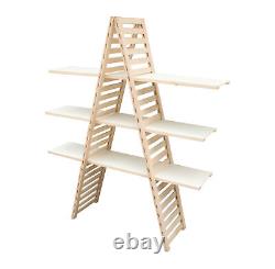 45.6W x 57H x 13D Wooden Retail Shelving Unit with 3 Shelves, A-Frame Design