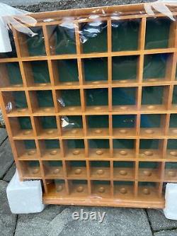 49 Golf Ball Hanging Wall Display Pine Wood Case Cabinet 20.5x19.5x3