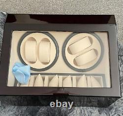 4 6 Watch Winder Automatic Rotation Wood Display Case Storage Organiser