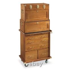 4 Drawer Collector Chest Display Case Wood Glass Top Storage Organizer