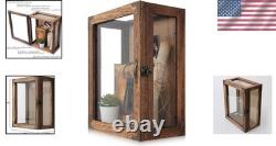 4-Sided Glass Shadow Box Wall Mountable Keepsake Frame