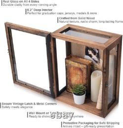 4-Sided Glass Shadow Box Wall Mountable Keepsake Frame