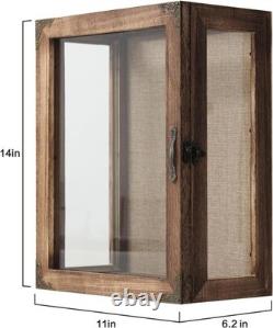 4-Sided Glass Shadow Box Wall Mountable Keepsake Frame