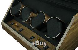 4 Slot Classic Wood Walnut Automatic Watch Winder Watch Box Display Case