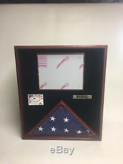 4' X 6' Oak Flag Display Case Flag Storage Shadow Box Made In Wisconsin #1040B