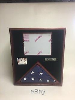 4' X 6' Oak Flag Display Case Flag Storage Shadow Box Made In Wisconsin #1040B