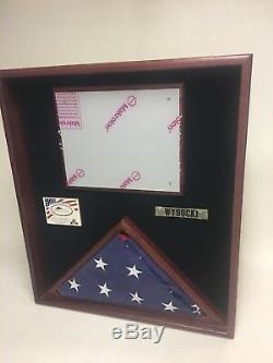 4' X 6' Oak Flag Display Case Flag Storage Shadow Box Made In Wisconsin #1040B