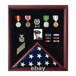 4 x 6 Flag Display Case Combination For Medals Photos