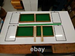 4x Vintage Mini Jewelry Display Case(s) Antique Museum / Shop Wood & Glass