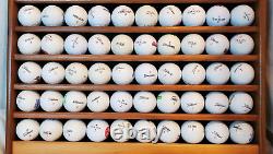 50 advertising Logo golf balls with Wood Display Case Vintage