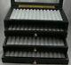 52-pen Glass Top & 3 Drawer Black With Gold Trim Pen Display & Storage Chest