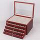 56 Fountain Pens Display Box Organizer Wood Storage Collection Tray Case 5-layer