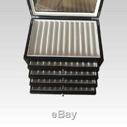 56 Fountain Pens Display Box Organizer Wood Storage Collection Tray Case 5-Layer