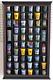 56 Shot Glass Shooter Display Case Holder Cabinet Wall Rack With Door Cherry F