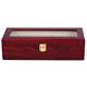 5x 6 Wood Watch Display Case Box Glass Top Jewelry Storage Organizer Gift M Ws
