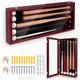 5 Baseball Bat Display Case Wall Mount Wooden Display Holder Vertical Horizontal