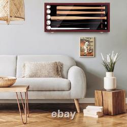 5 Baseball Bat Display Case Wall Mount Wooden Display Holder Vertical Horizontal