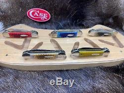 5 Case XX Transaction Canoe Knife Collection Set Mint In Wood Display Case SN123
