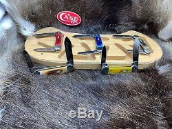 5 Case XX Transaction Canoe Knife Collection Set Mint In Wood Display Case SN123