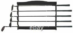 5 Golf Clubs Display Wall Mounted Rack, Solid Wood, Case Black