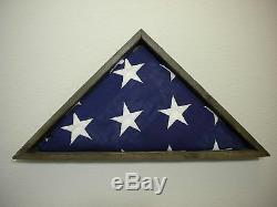 5 X 9 Weathered Reclaimed Wood Flag Display Case Veteran Military Box Funeral