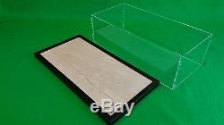 60L x 12W x 16H Display case 3/16 thick acrylic Black wood frame base LED