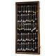 60 Souvenir Spoon Display Case Wall Mount Lockable Cabinet Burnt Solid Wood