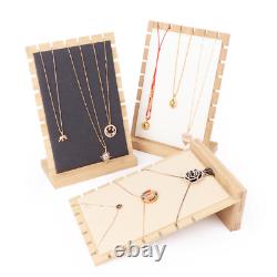 60x Pendant Necklace Bamboo Jewelry Display Stand Showcase Chains Organizer