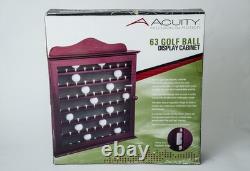 63-Golf Ball Solid Wood Display Case Cabinet withBox BRAND NEW FREE SHIPPING