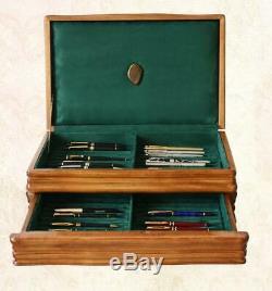 #661 Hand Crafted Fountain Pen Storage Custom Built Solid Wood Display Chest