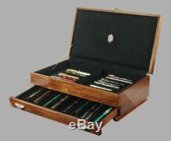 #698 Hand Crafted Fountain Pen Storage Custom Built Solid Wood Display Chest