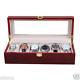 6/10/12/20/24 Wood Watch Display Case Glass Top Jewelry Storage Organizer Gifts