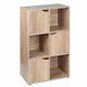 6,9 Cube Oak Modular Bookcase Shelving Display Shelf Storage Unit Wood Door New